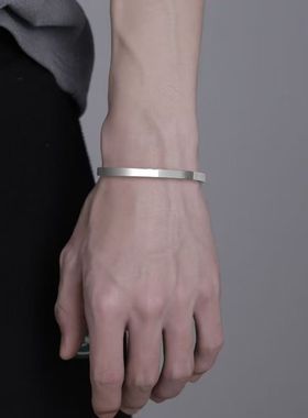 手镯男光面镯子男士手链男款男生