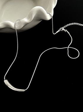 银色简约项链女款设计感小众