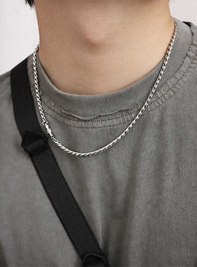钛钢磁吸项链男女简约百搭个性