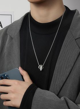 项链男潮设计感小众潮牌百搭男生