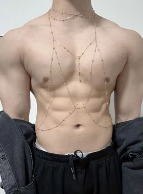 男生身体链体育生胸链肌肉男0M