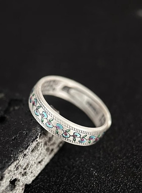 复古民族风铃兰花戒指女小众