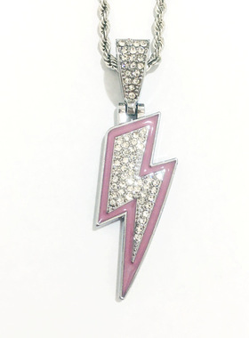 欧美吸光发亮夜光闪电项链