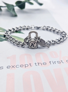 NANA南京锁手链男潮SID原版哑光朋克R锁情侣定情手链