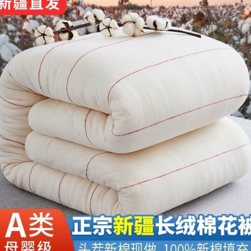 棉被新疆棉花被子棉絮床垫被芯褥子纯棉花手工褥子冬被加厚保暖-图1