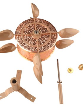 藏式风动风转转轮用藏式家u用纯铜风车转筒风转转桶室外店铺摆件