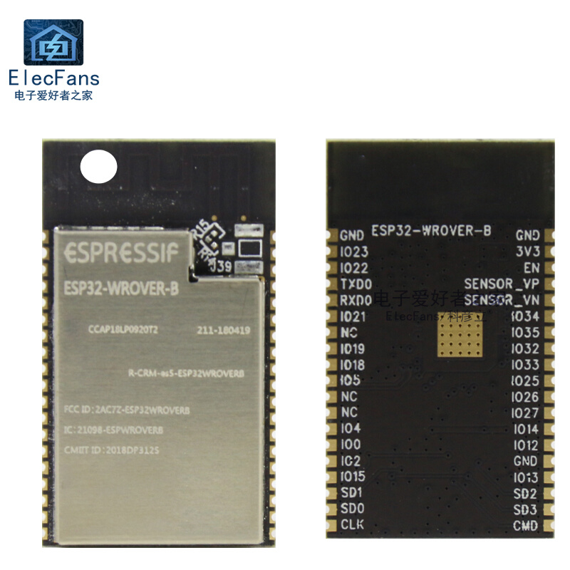 ESP32-WROVER-B无线WiFi+蓝牙模块 单片机模组双核物联网智能家居 - 图0