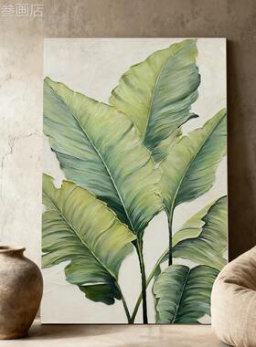 大家业大现代简约无框画走廊玄油关装饰画客落地画手绘画肌厅理画