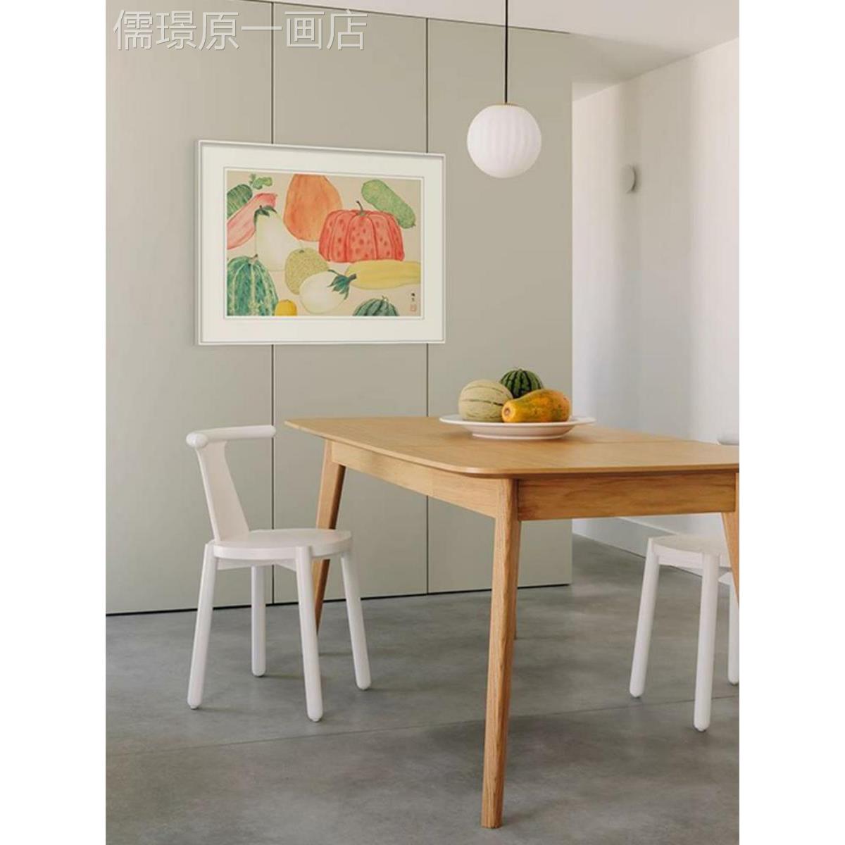 网红代极简风蔬格水和菜收现获画餐客厅装饰画沙发背景墙儿果童房 - 图2