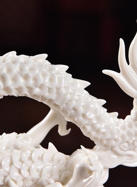 戴玉堂陶瓷龙摆件工艺品中式客厅桌面G家居饰品玄关酒柜电视柜装