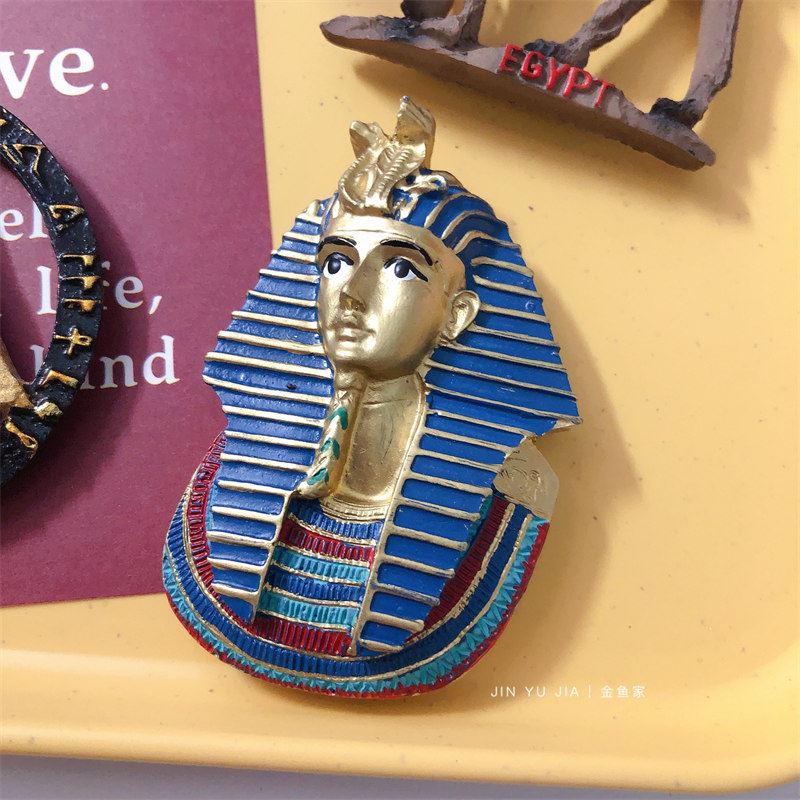 埃及印象旅游纪念3D立体法老王艳后金字塔骆驼装饰贴冰箱贴磁力贴-图2
