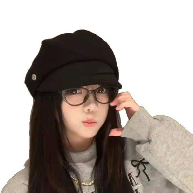 麂皮绒渔夫帽女方圆脸百搭文艺报童帽大头围显脸小褶皱八角贝雷帽,淘宝优惠券,粉丝福利购,淘宝优惠卷