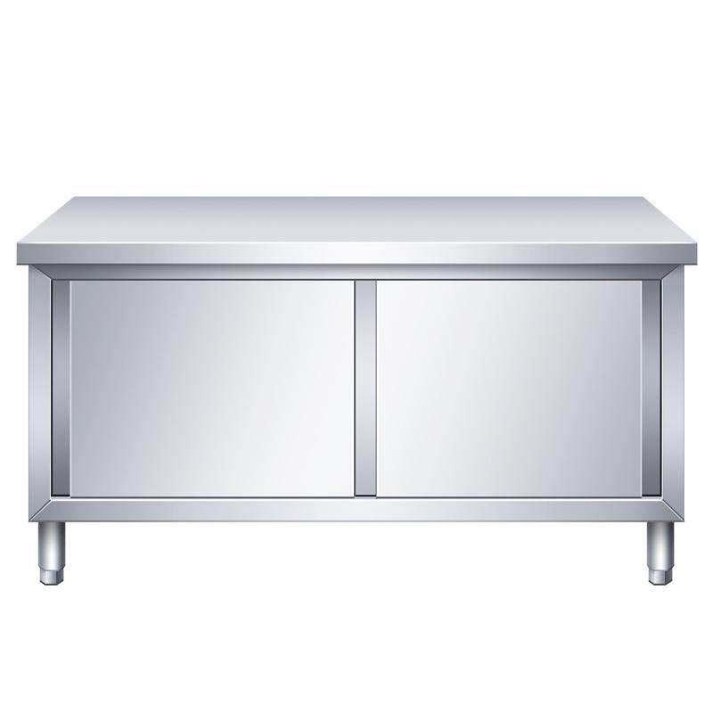 厨房操作台面不锈钢工作台储物柜切菜桌子带拉门案板商用专用烘培,淘宝优惠券,粉丝福利购,淘宝优惠卷