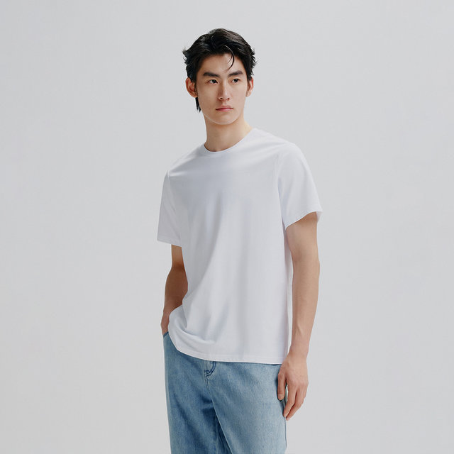 Peacebird men's dry fabric casual short-sleeved T-shirt