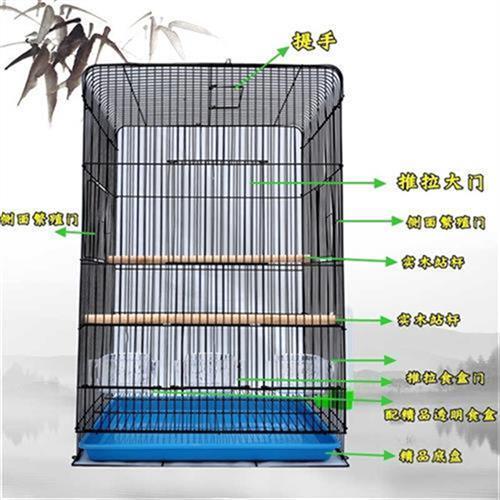 鹦鹉笼子带繁殖箱玄风鹦鹉专用鸟笼大号豪华双层活鸟鸟笼大型 - 图2