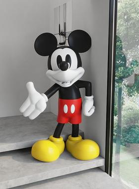 网红米奇公仔大号落地大型客厅电视柜沙发旁边装饰品搬家礼物摆件