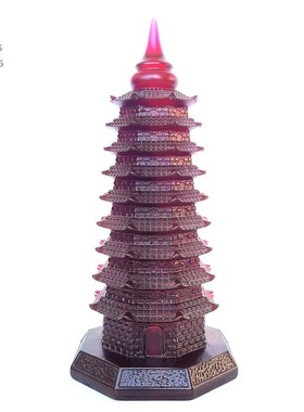 琉璃文昌九层塔风水招财t摆件居家课桌办公摆放学生用品金榜题名