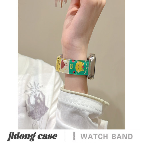 适用iwatch11苹果手表applewatch10表带s9可爱卡通炸毛小猫透明s8运动透气s7Ultra23新款45SE6女款S9情侣小众 - 图0