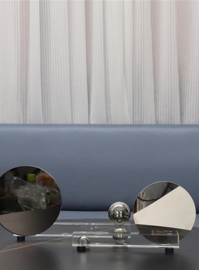 欧式轻奢创意烟灰几何形状水晶z摆件客厅酒柜酒店样板房家居装饰