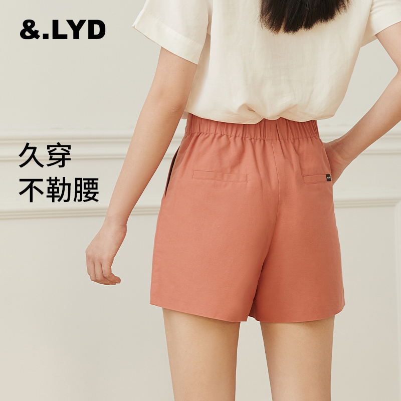 &LYD运动短裤女夏季薄款2024新款休闲宽松中裤小个子五分裤女2061 - 图1