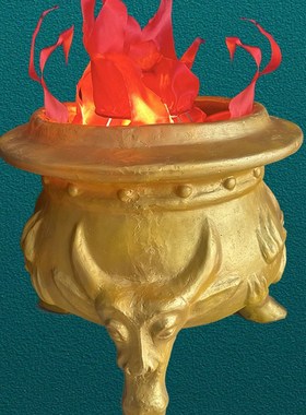 蒙古族雕塑祭火盆婚礼庆典装饰路引H玻璃钢风机火盆架道具草原