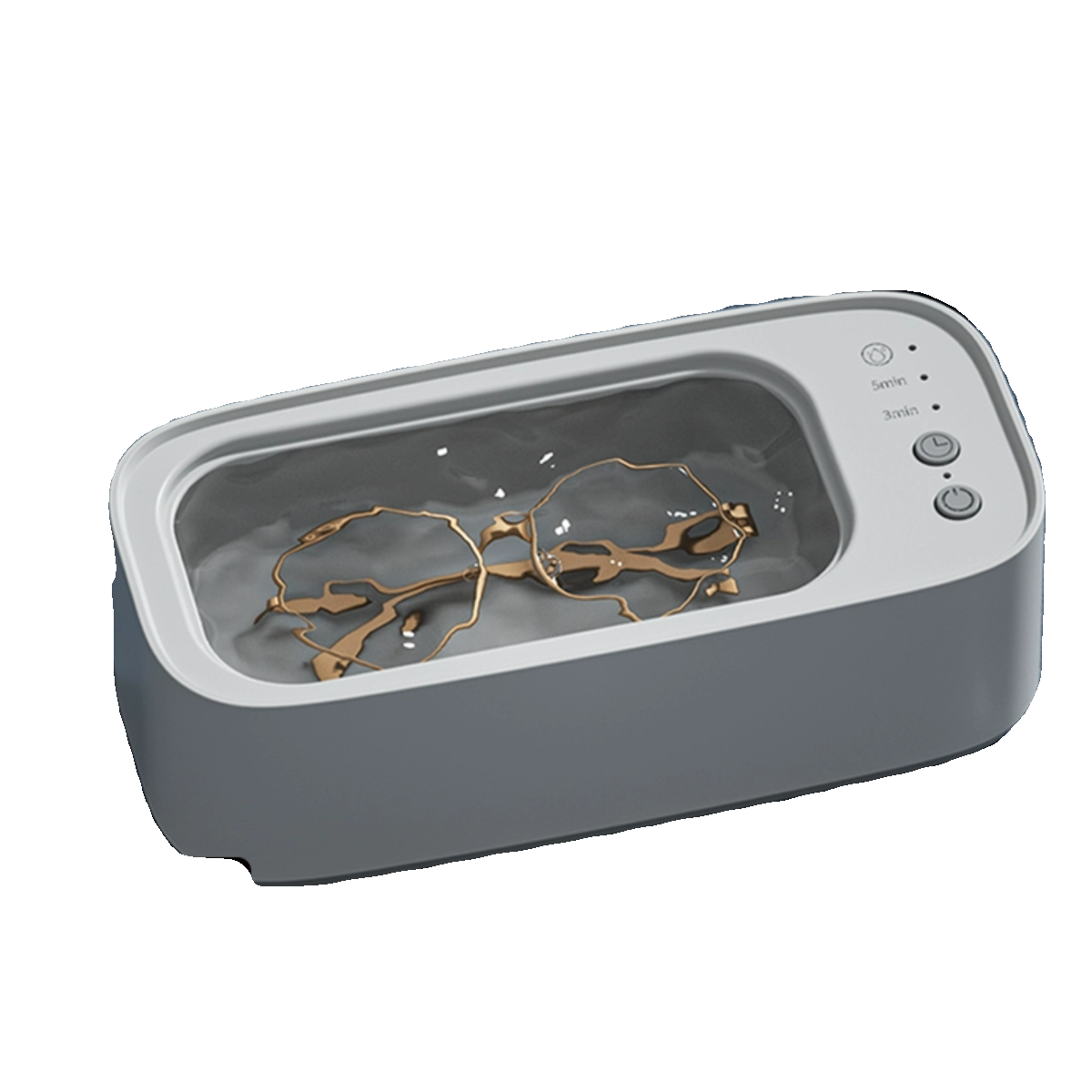 德国进口超声波洗眼镜机家用小型便捷清洗器首饰牙套假牙清洁神器-图0