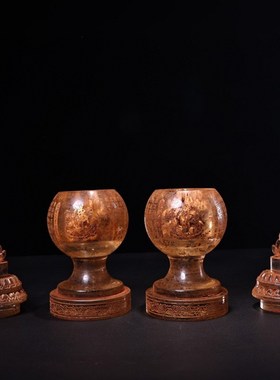 古玩回流描金佛塔老水晶佛塔菠萝蜜心经大唐开元收.藏品老物件