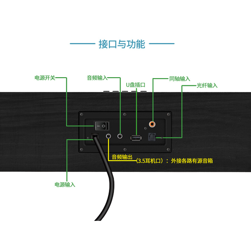 91K电视K歌回音壁 10寸无线有源低音炮发烧音响条形蓝牙音箱 - 图0