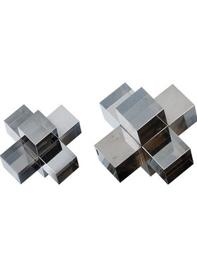 现代简约轻奢水晶几何体摆件北欧样板房客M厅茶几桌面软装饰品摆