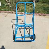 Manufacturer supply oxygen acetylene double gas cylinder trolley nitrogen argon double gas cylinder trolley steel bottle liquefied gas bottle car