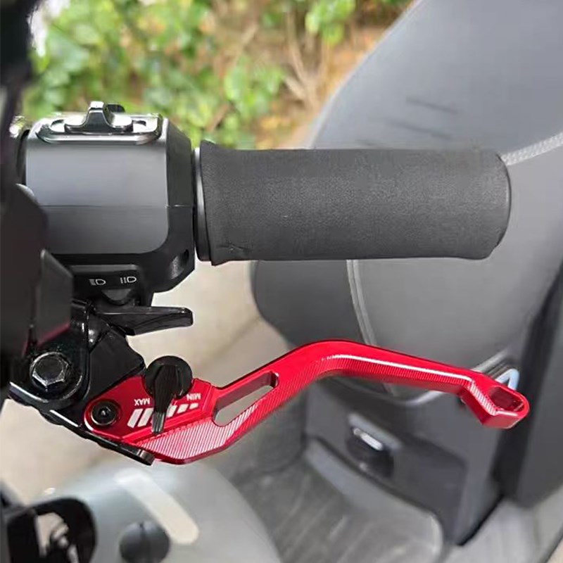 适用极核2025电动摩n托车AE4 Max 改装铝合金刹车牛角 双碟刹手柄 - 图2