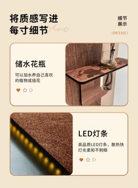 宋氏美学玄关装饰画立体禅意走廊过道挂画水培绿植入户造景壁灯画