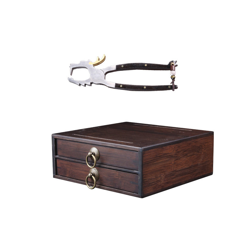 普洱茶饼防潮一双层收纳盒不锈钢茶钳实木分茶盘茶针开茶器分茶盒,淘宝优惠券,粉丝福利购,淘宝优惠卷