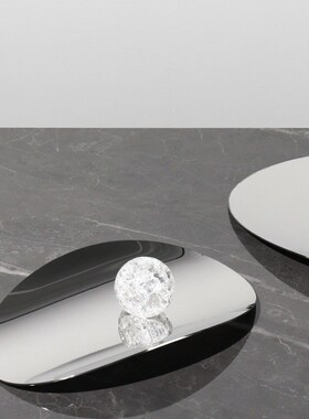 简约现代轻奢艺j术创意软装饰品样板房间家居托盘收纳盘桌面摆件