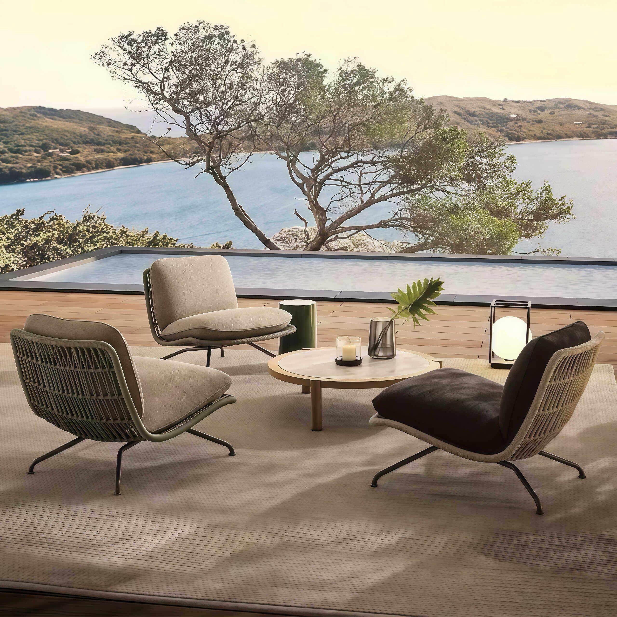 福啉家具户外北欧阳台休闲小沙发茶几组合藤编三件套懒人庭院花园,淘宝优惠券,粉丝福利购,淘宝优惠卷