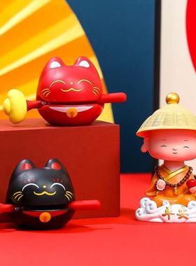 打击工位稳定玩具木雕桌面装饰品可爱敲打创意解压摆件情绪木鱼