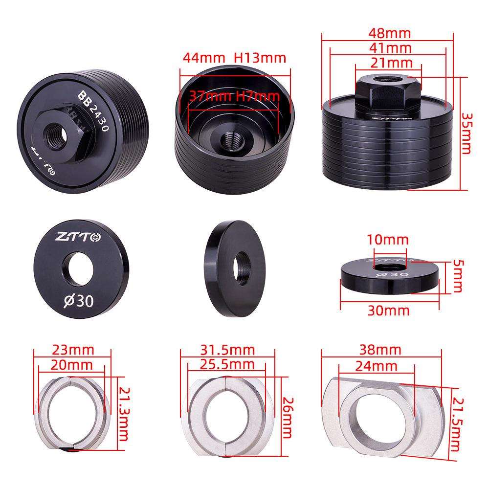 ZTTO自行车压入式中轴静力安装拆卸工具套装BB86/30/92/PF30中轴 - 图1