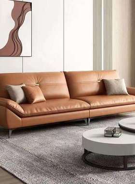 意式极简科技布艺帆船沙发客厅小户型简约现代轻奢家用直排出租房