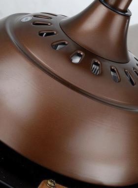 美式吊扇灯餐厅风扇灯简约LED客厅风扇吊灯乡村风格带灯吊扇调光