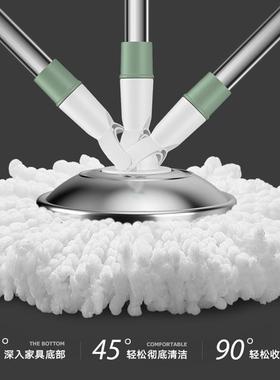 家用旋转拖把桶免手洗懒人吸水替换拖布干湿瓷砖木地板一拖净墩布