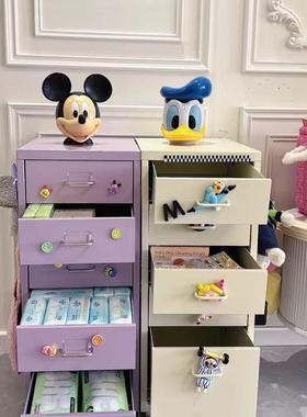 铁艺收纳柜客厅卧室少女多层抽屉柜女孩可爱斗柜落地式组合储物柜