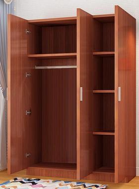 家用衣柜卧室现代简约出租房用经济小户型实木质简易收纳储物柜子