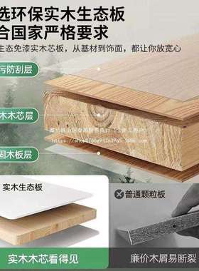 实木电脑桌家用洞洞板书桌书架一体桌简约现代卧室台式游戏电竞桌