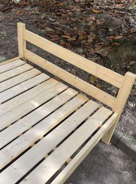 简易木床经济床员工宿舍床实木床1.5m床1.2米床松木床出租屋床