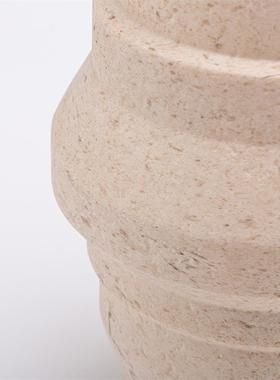 Darchin现代自然诧寂洞石系列洞洞几何树脂花器样板房客厅茶几