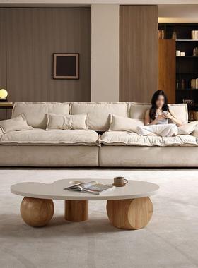 意式极简帆船直排沙发客厅超宽坐深防猫抓皮磨砂布现代简约小户型