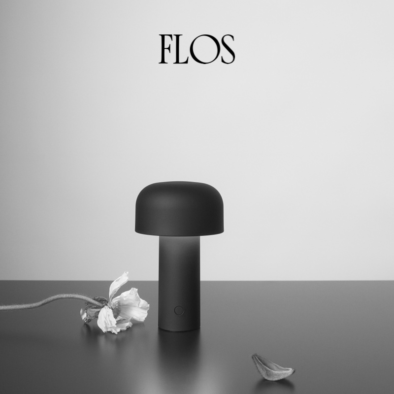 【送礼甄选】FLOS Bellhop便携式台灯充电蘑菇灯哑光黑床头书房