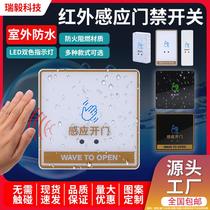Waterproof infrared inductive access control switch 86 doorbell panel clear-free contact automatic door reset out of the door button
