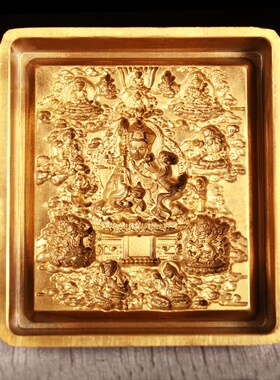 新品擦擦a模具纯铜水擦擦佛像泥佛像复制工具供奉莲师八变大白伞