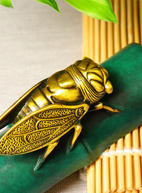 极速《一鸣惊人》全铜摆件家居饰品书房装饰P全铜镇尺新中式礼品